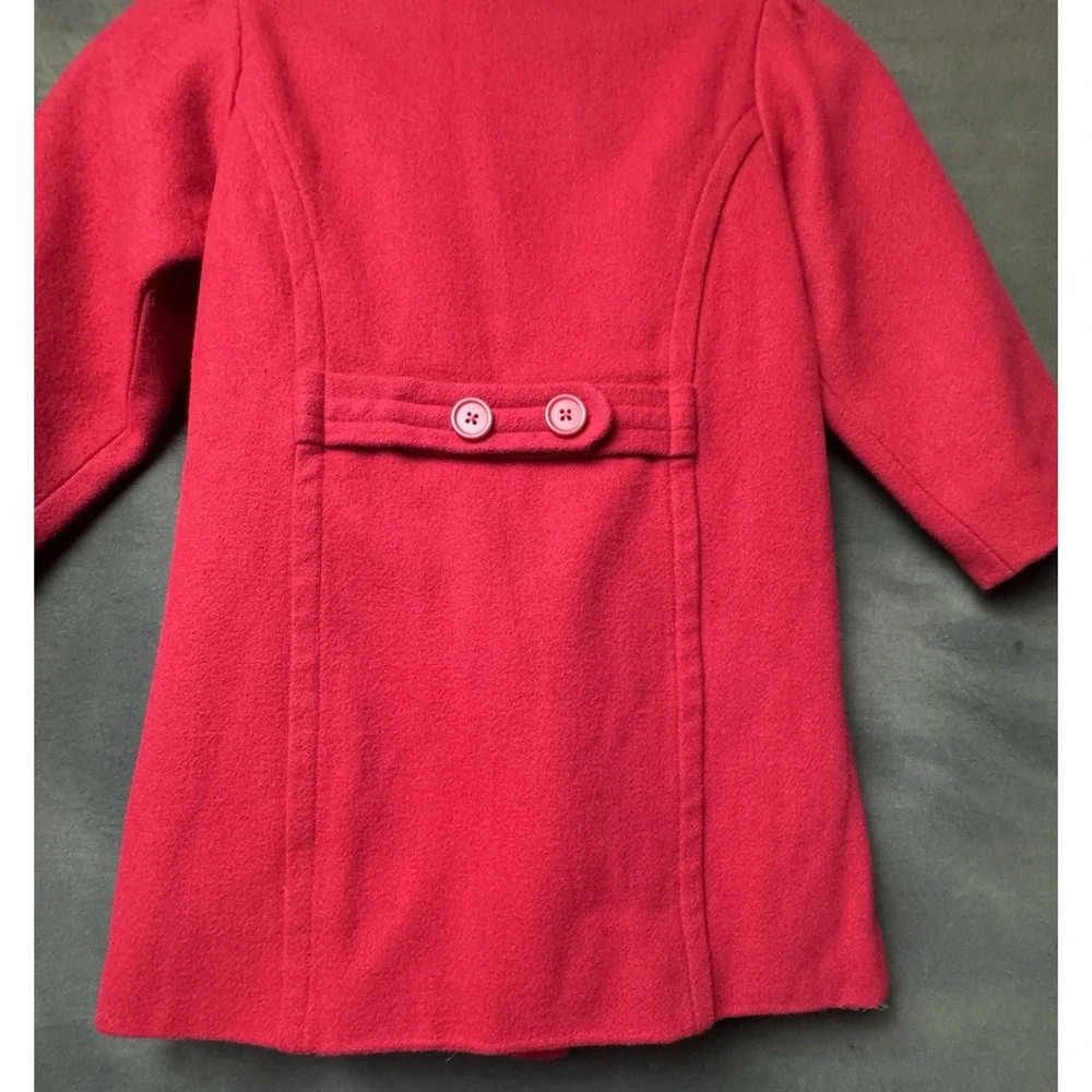 Baby Gap‎ Toddler Coat Size 4 years Peacoat  Red Winter Jacket Wool Blend NWT